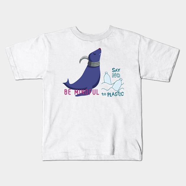 Say no to plastic Kids T-Shirt by BOUTIQUE MINDFUL 